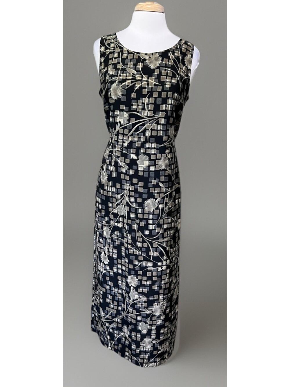 90s Vintage Studio Works Dandelion Sleeveless Maxi Dress Tie Back Grunge Boho M